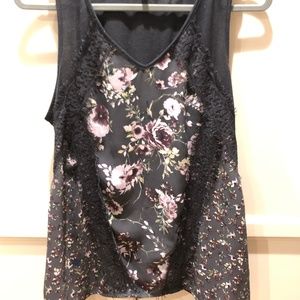 Maurices Multiple Floral Prints Lace Tank Top